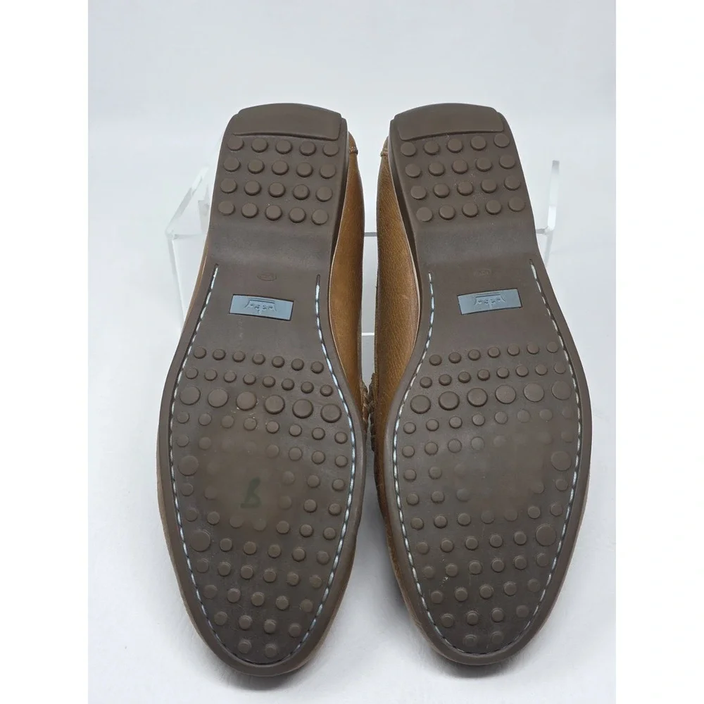 Peter Millar Mens Leather Driving Loafers Brown Slip On Size 9.5 M Pre-owned
